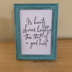 Farmhouse Good heart picture 5x7 w frame
